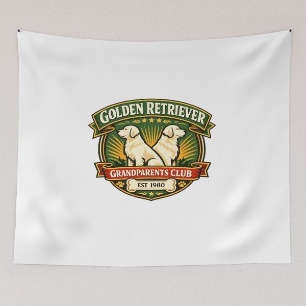 Item preview, Golden Retriever Grandparents Club – Vintage Crest Badge Design, Retro Dog Grandparent Gift Shirt designed and sold by Sahil Randhawa.