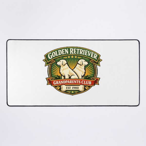 Item preview, Golden Retriever Grandparents Club – Vintage Crest Badge Design, Retro Dog Grandparent Gift Shirt designed and sold by Sahil Randhawa.