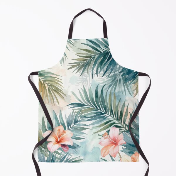 Item preview, Peach Tropical Flowers And Palm Leaves designed and sold by SeaStarAlex.