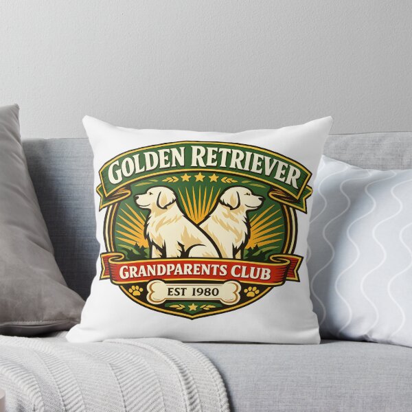 Item preview, Golden Retriever Grandparents Club – Vintage Crest Badge Design, Retro Dog Grandparent Gift Shirt designed and sold by Sahil Randhawa.