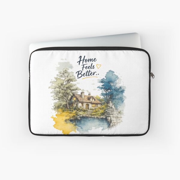 Item preview, Home Feels Better... | Cozy Cottage Watercolor Aesthetic Sticker designed and sold by Genzfirevibes.