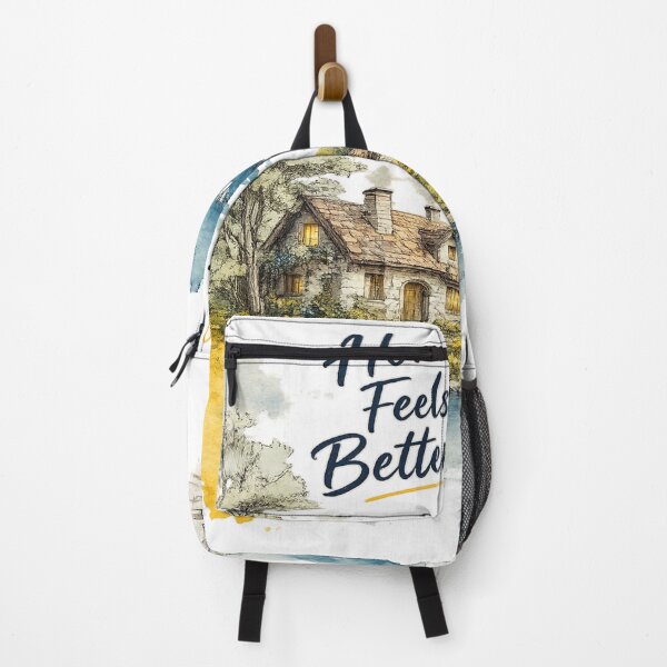 Item preview, Home Feels Better... | Cozy Cottage Watercolor Aesthetic Sticker designed and sold by Genzfirevibes.