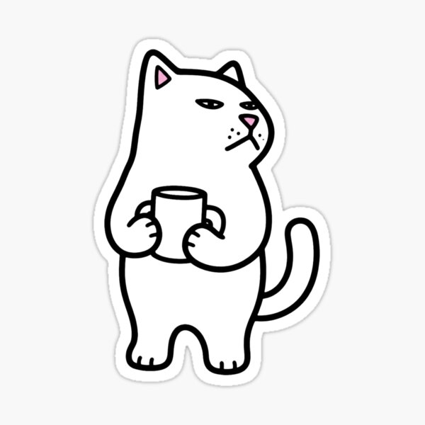Item preview, Cat Holding Coffee designed and sold by GoverArt.