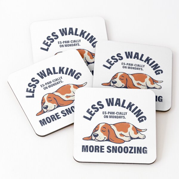 Item preview, Less Walking More Snoozing Monday Dog Pun designed and sold by GiaoCalonas.