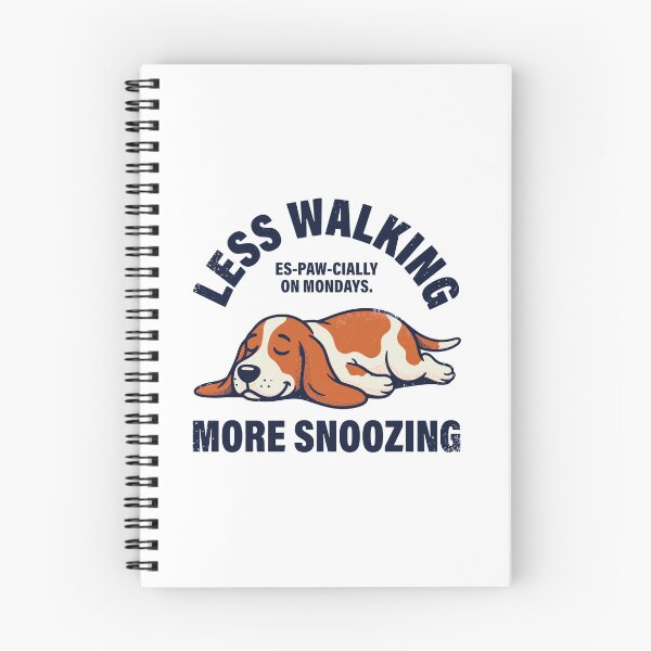 Item preview, Less Walking More Snoozing Monday Dog Pun designed and sold by GiaoCalonas.