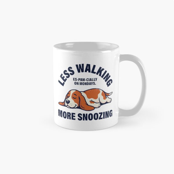 Item preview, Less Walking More Snoozing Monday Dog Pun designed and sold by GiaoCalonas.
