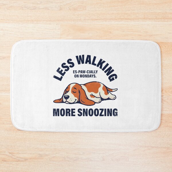 Item preview, Less Walking More Snoozing Monday Dog Pun designed and sold by GiaoCalonas.