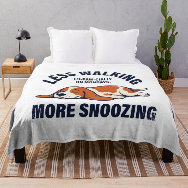 Item preview, Less Walking More Snoozing Monday Dog Pun designed and sold by GiaoCalonas.