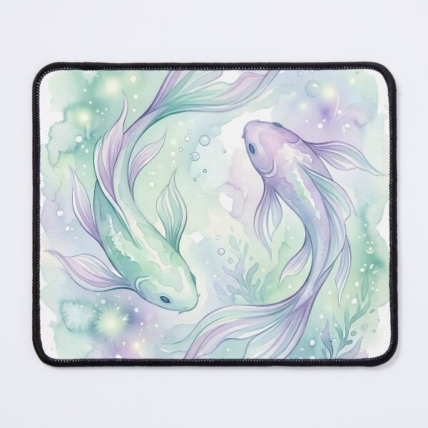 Item preview, Pisces Zodiac Watercolor Fish | Compassionate & Artistic | Daily Horoscope Astrology | Pisces Gift designed and sold by Bhaskar Digital Art.