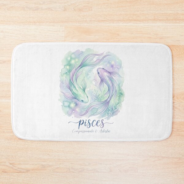 Item preview, Pisces Zodiac Watercolor Fish | Compassionate & Artistic | Daily Horoscope Astrology | Pisces Gift designed and sold by Bhaskar Digital Art.