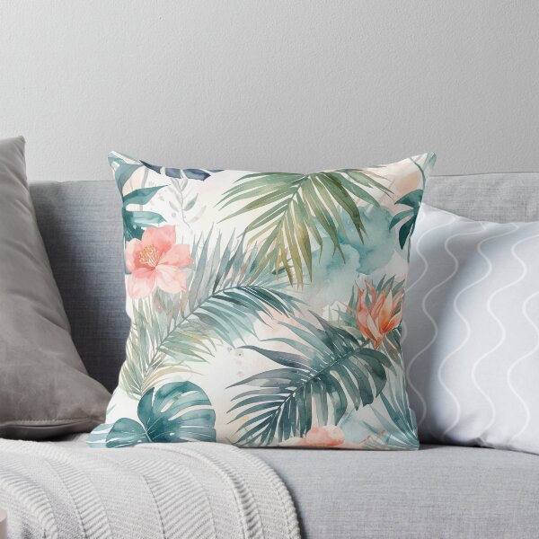 Item preview, Tropical Flowers And Palm Fronds designed and sold by SeaStarAlex.