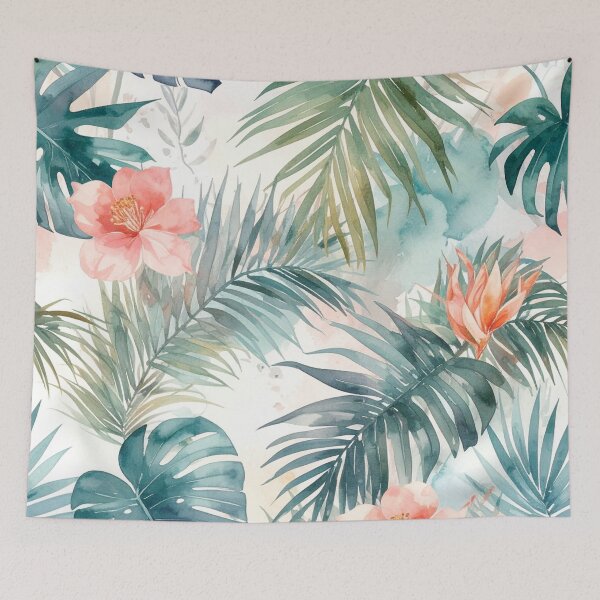 Item preview, Tropical Flowers And Palm Fronds designed and sold by SeaStarAlex.