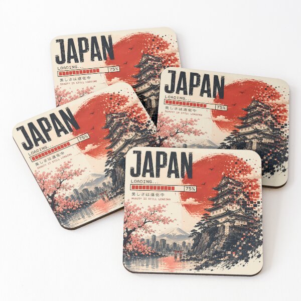 Item preview, Japan Still Loading | Glitch Landscape designed and sold by MidnightCache.