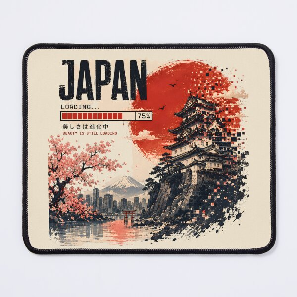 Item preview, Japan Still Loading | Glitch Landscape designed and sold by MidnightCache.