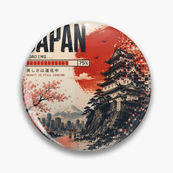 Item preview, Japan Still Loading | Glitch Landscape designed and sold by MidnightCache.