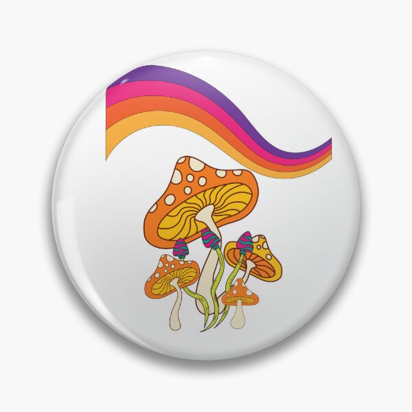 Item preview, Retro 70s Mushroom and Rainbow Art designed and sold by Sowaninongtdu.