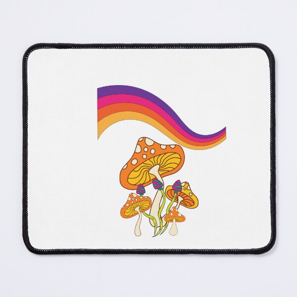 Artikelvorschau, Retro-Kunst der 70er Jahre mit Pilzen und Regenbogen entworfen und verkauft von Sowaninongtdu.