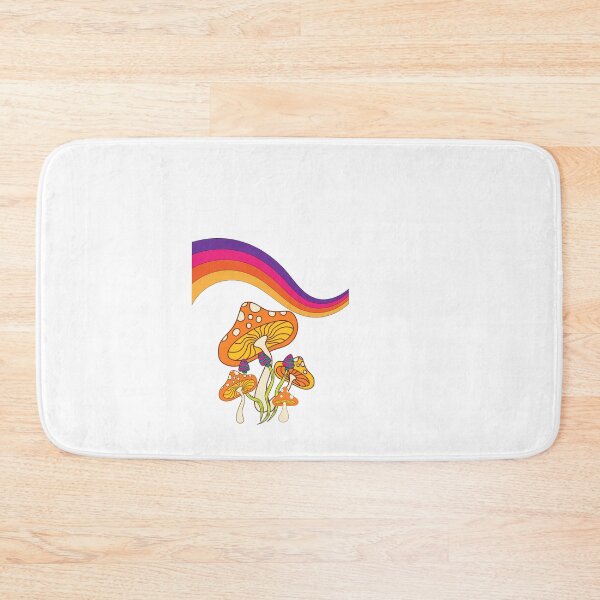 Item preview, Retro 70s Mushroom and Rainbow Art ​ designed and sold by Sowaninongtdu.