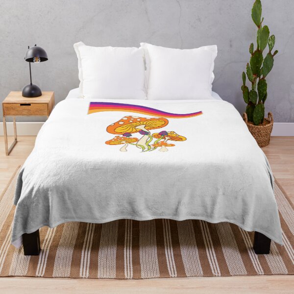 Item preview, Retro 70s Mushroom and Rainbow Art designed and sold by Sowaninongtdu.