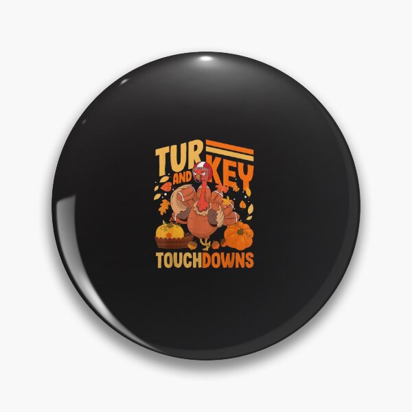 Item preview, Turkey and Touchdowns Funny Thanksgiving Football Vintage Design designed and sold by kiralynstration.