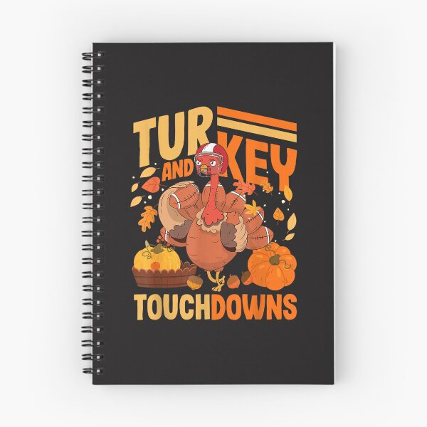 Item preview, Turkey and Touchdowns Funny Thanksgiving Football Vintage Design designed and sold by kiralynstration.