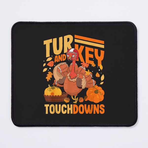 Item preview, Turkey and Touchdowns Funny Thanksgiving Football Vintage Design designed and sold by kiralynstration.