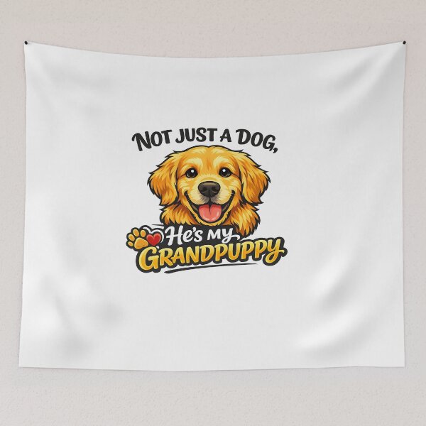 Item preview, Not Just a Dog He's My Grandpuppy – Cute Golden Retriever Puppy Grandparent Gift Shirt designed and sold by Sahil Randhawa.