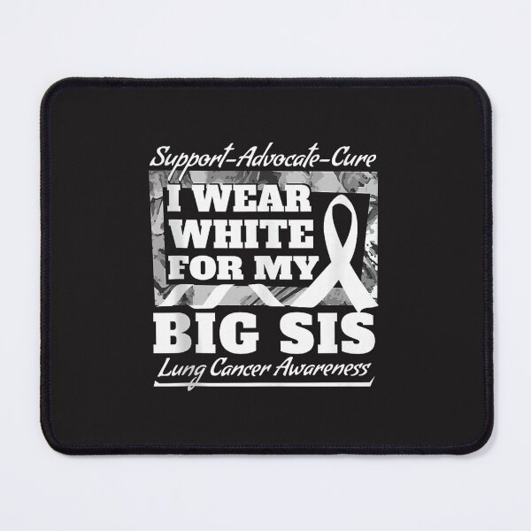 Item preview, I Wear White for My Big Sis Lung Cancer Awareness Ribbon Support Design designed and sold by kiralynstration.