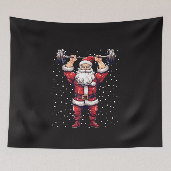 Item preview, Funny Santa Claus Weightlifting Christmas Bodybuilding Fitness Design designed and sold by kiralynstration.
