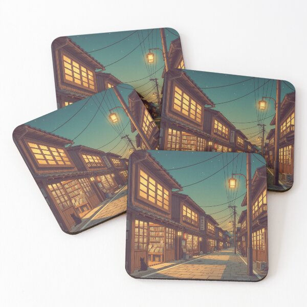 Item preview, Retro Anime Night Bookstore Street designed and sold by ArcadeAura.
