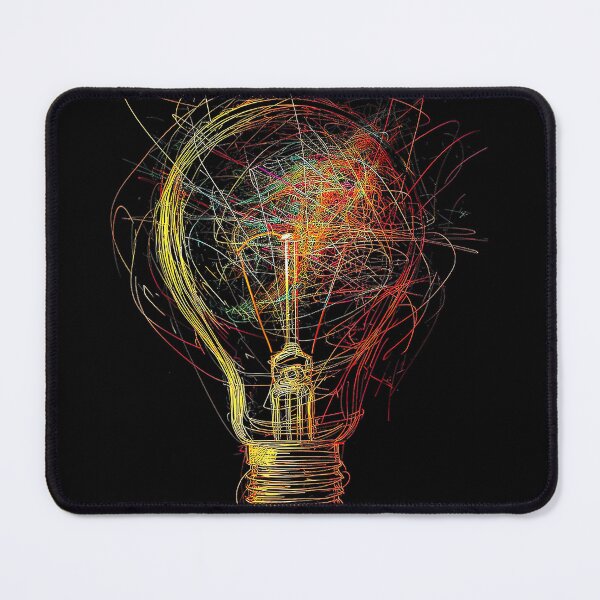 Item preview, Light Bulb Abstract Drawing Colorful Art Graphic designed and sold by CherylCGarrison.
