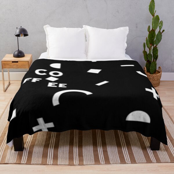 Item preview, COFFEE Scattered - Black White 80s Memphis Geometric Pattern designed and sold by ICANTWithoutCOFFEE.