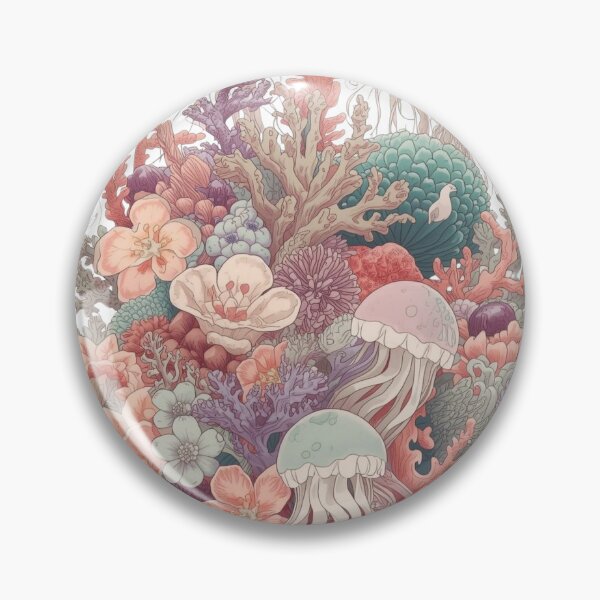 Item preview, Pastel Jellyfish Coral Reef Illustration designed and sold by Skyrocketz.