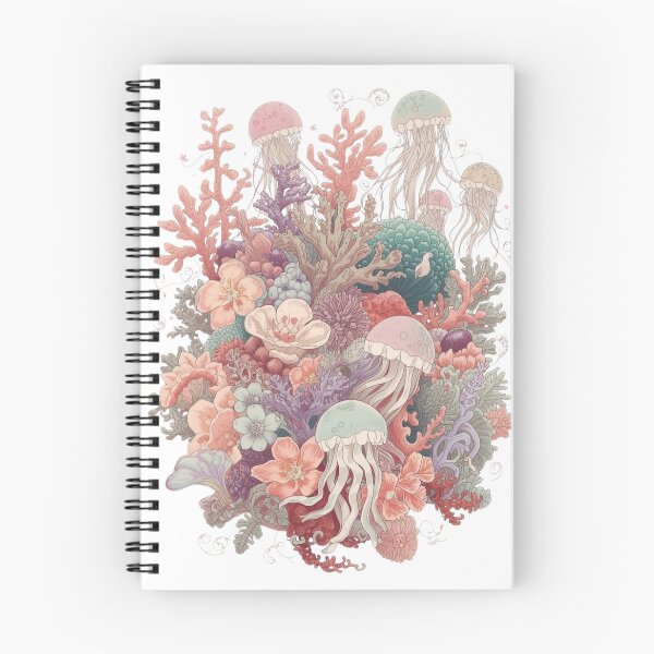 Item preview, Pastel Jellyfish Coral Reef Illustration designed and sold by Skyrocketz.