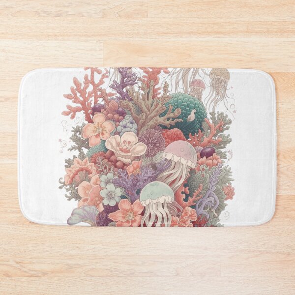 Item preview, Pastel Jellyfish Coral Reef Illustration designed and sold by Skyrocketz.