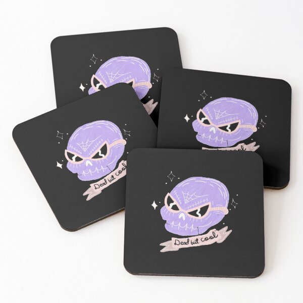 Item preview, Dead But Cool Purple Skull Wearing Sunglasses Illustration designed and sold by ChromaFeed.