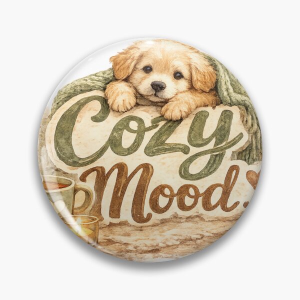 Item preview, Cozy Mood... | Hand-Painted Puppy Cozy Aesthetic Sticker designed and sold by Genzfirevibes.
