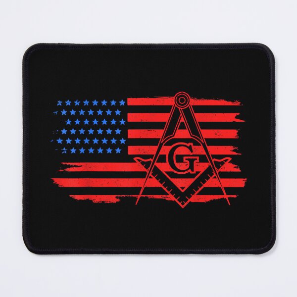 Item preview, Mason Masonic US Flag Square designed and sold by CherylCGarrison.