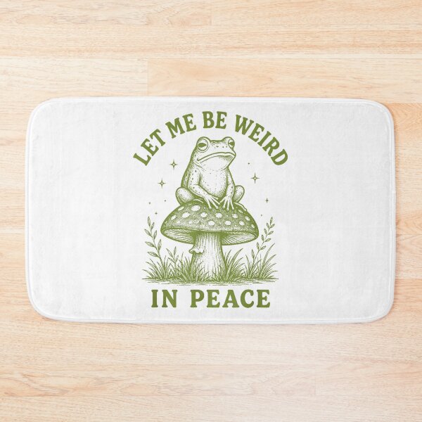 Item preview, Funny Frog Mushroom Let Me Be Weird in Peace Vintage Nature Quote designed and sold by kiralynstration.