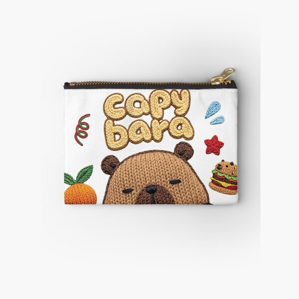 Item preview, Cute Knitted Capybara With Fish And Food designed and sold by TOM JACK.
