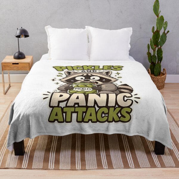 Item preview, Funny Raccoon Pickles and Panic Attacks Cute Pickle Lover Humor designed and sold by kiralynstration.