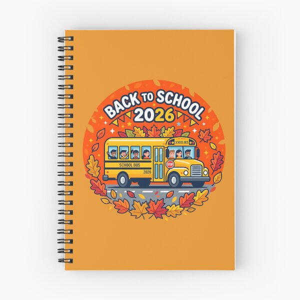 Item preview, Back to School Bus 2026 Autumn Leaves Banner designed and sold by SplashTastic.