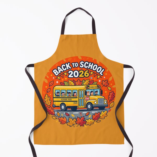 Item preview, Back to School Bus 2026 Autumn Leaves Banner designed and sold by SplashTastic.