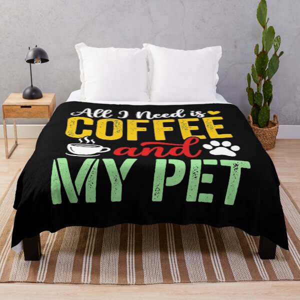 Item preview, Coffee and My Pet Vintage Quote Design designed and sold by OlyvieArt.