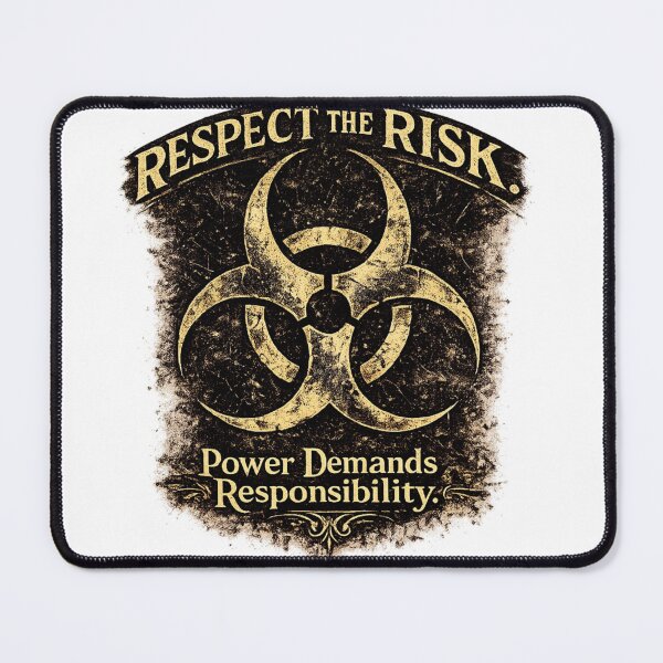 Item preview, Respect the Risk | Vintage Biohazard Symbol T-Shirt | Grunge Warning Design designed and sold by Saeed Ahmad.