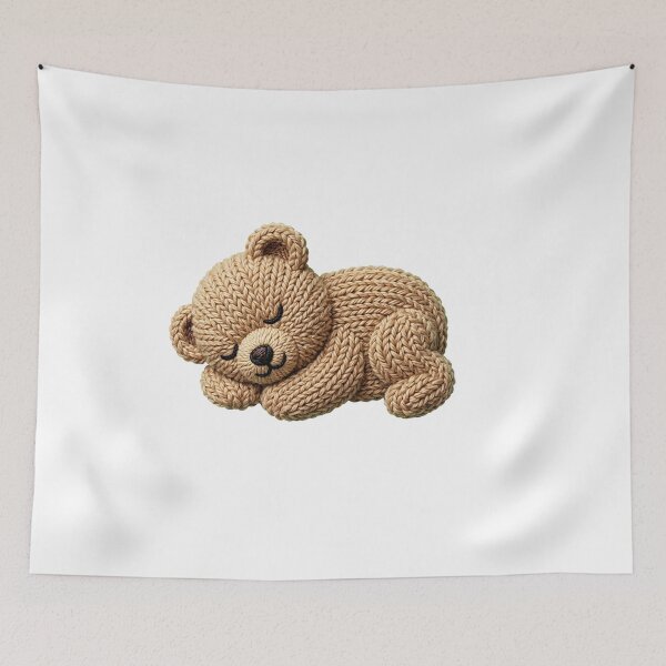 Item preview, Cute Sleeping Knitted Teddy Bear designed and sold by TOM JACK.