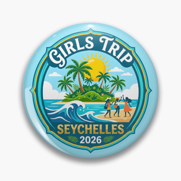 Item preview, Girls Trip Seychelles 2026 Tropical Vacation Emblem designed and sold by SplashTastic.