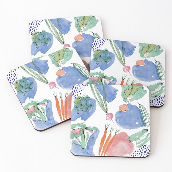 Item preview, Summer Vegetable Watercolor on Pastel designed and sold by Ramona-Gliga.