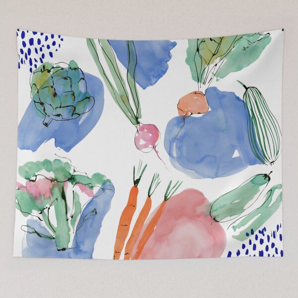 Item preview, Summer Vegetable Watercolor on Pastel designed and sold by Ramona-Gliga.