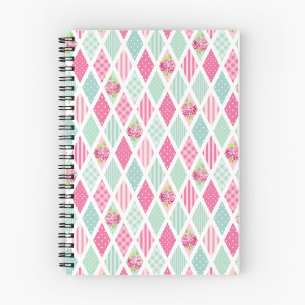 Item preview, Floral, Stripe and Spots on Pink and Teal Diamond Pattern designed and sold by TeeGeeTees.